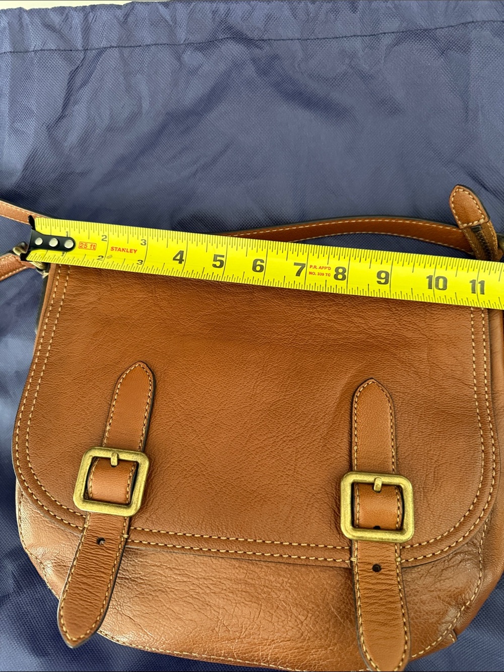 FRYE Timeless Leather Crossbody Bag in Cognac - Picture 12 of 16